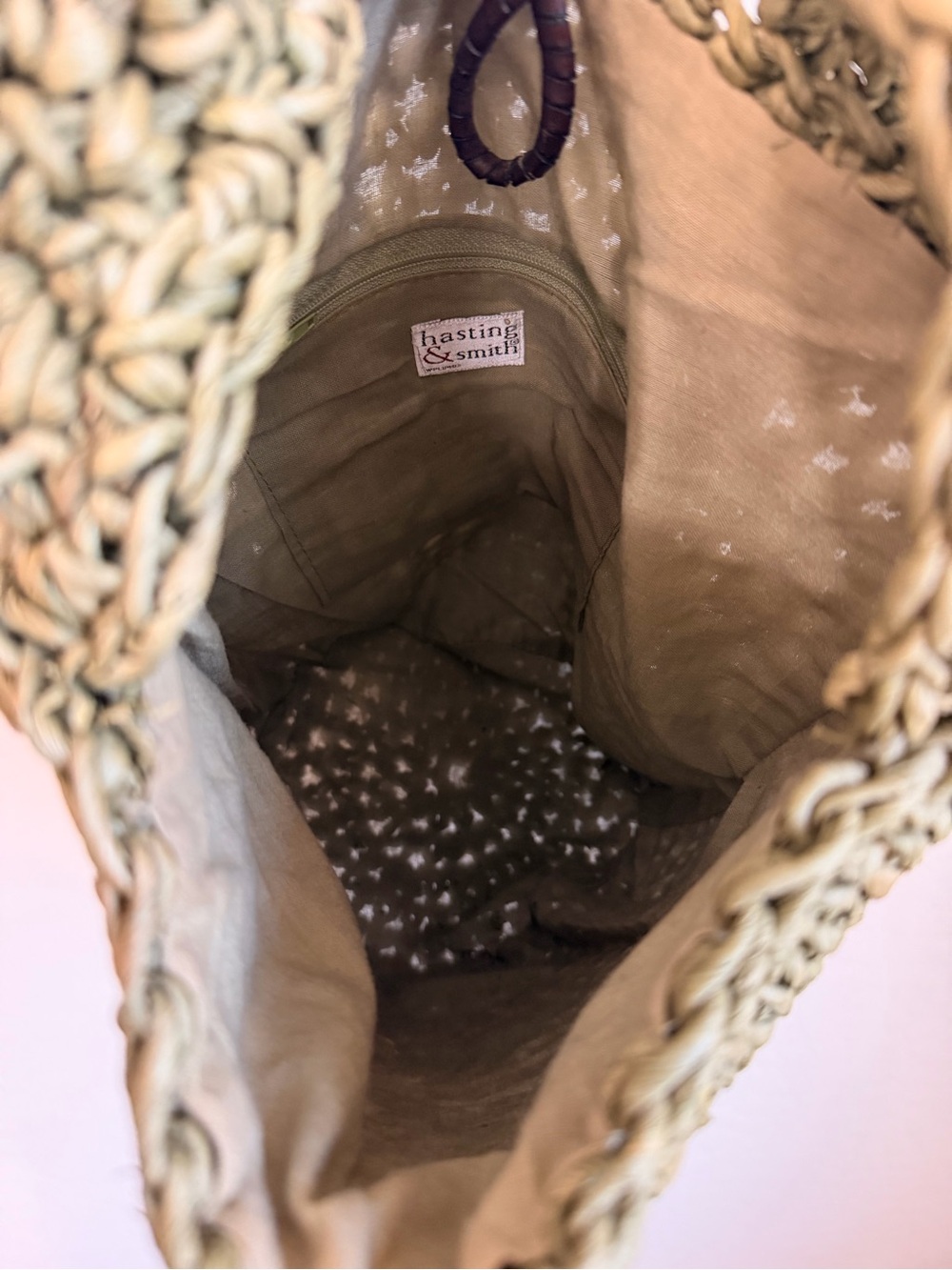 VINTAGE HASTING & SMITH STRAW HOBO BAG - Picture 5 of 5